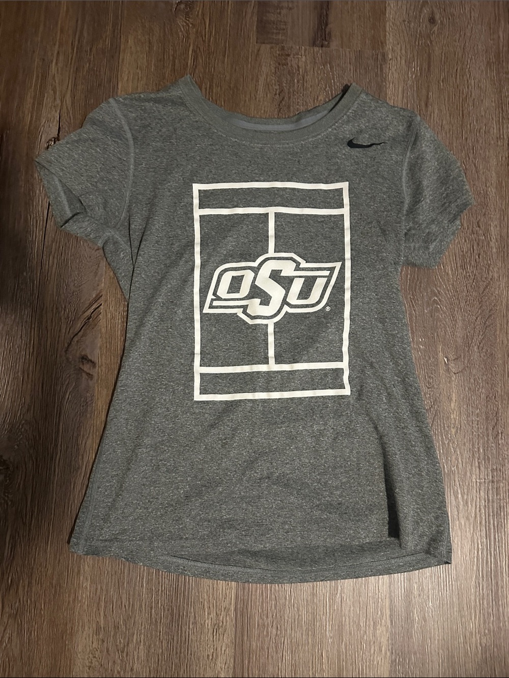Nike Grey OSU Graphic Tee with White Logo